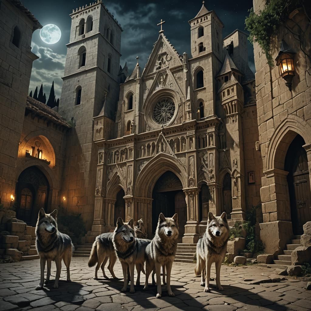 Wolves Guard Troglodyte Church on All Saints' Night