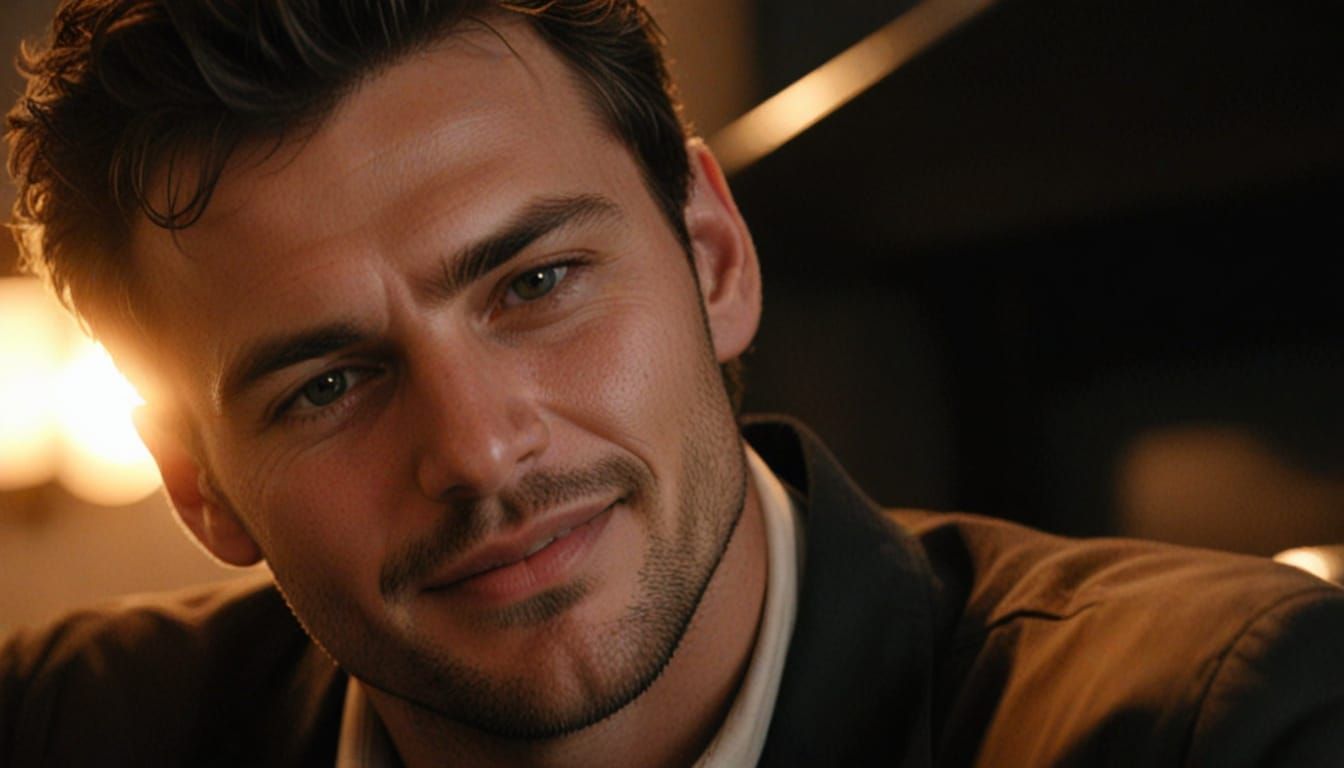 Hyper-Realistic Portrait of a Handsome Man