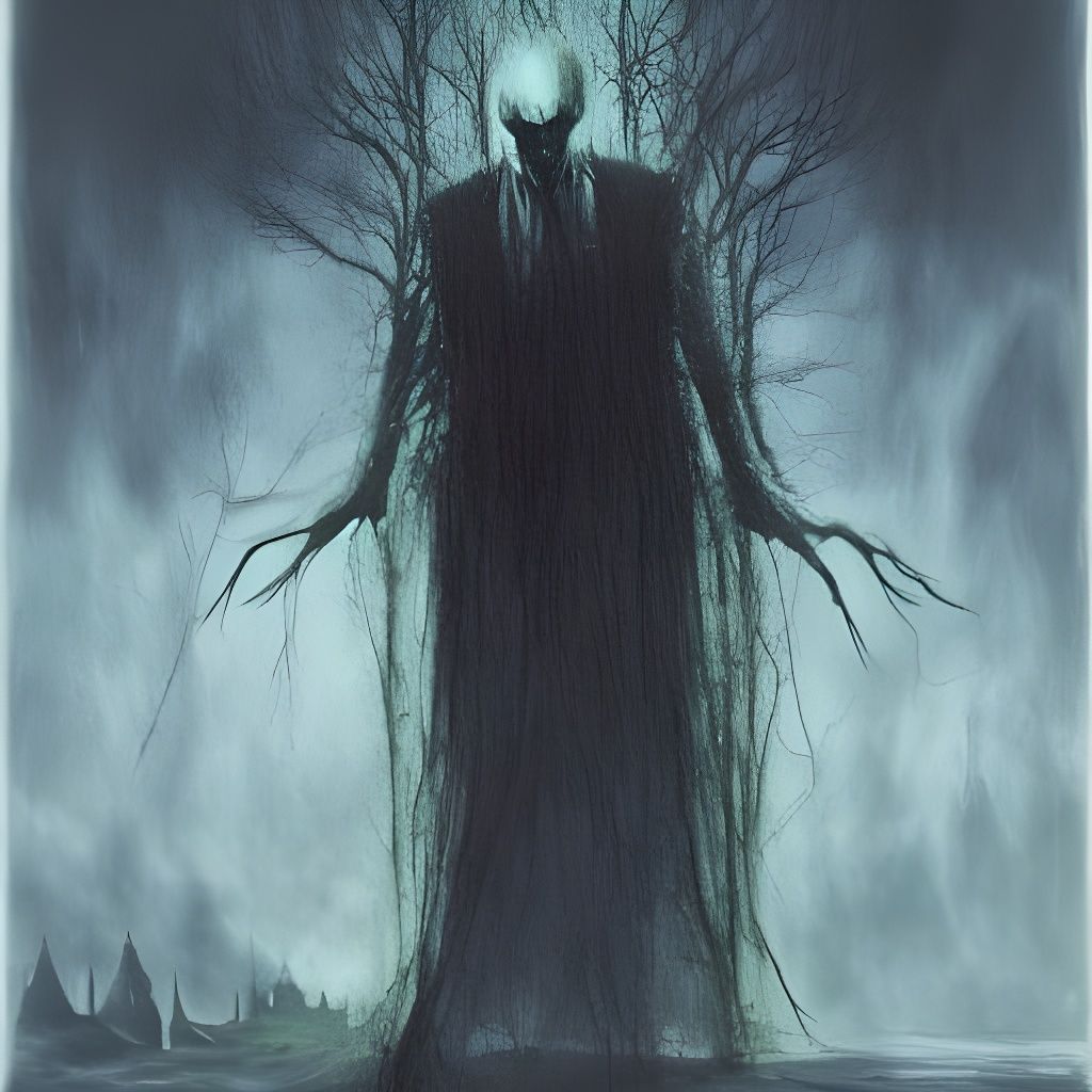 Sci-Fi Fairytale Horror Painting in Impressionism Style