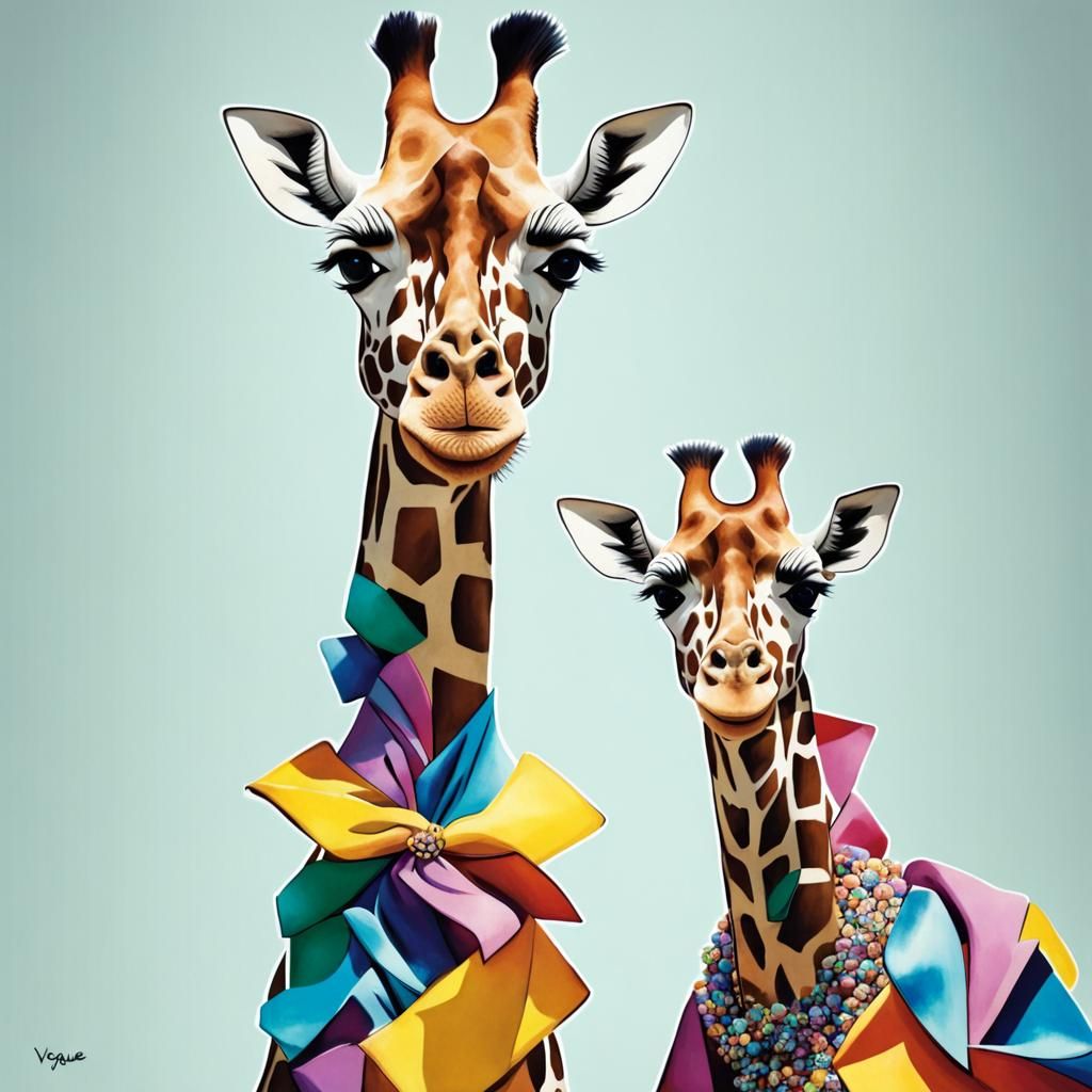 Giraffe Vogue Magazine Cover