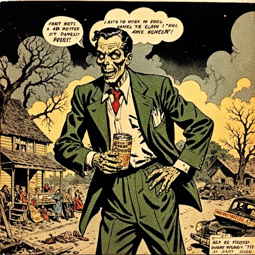 Golden Age Comic Book with Dark Goo