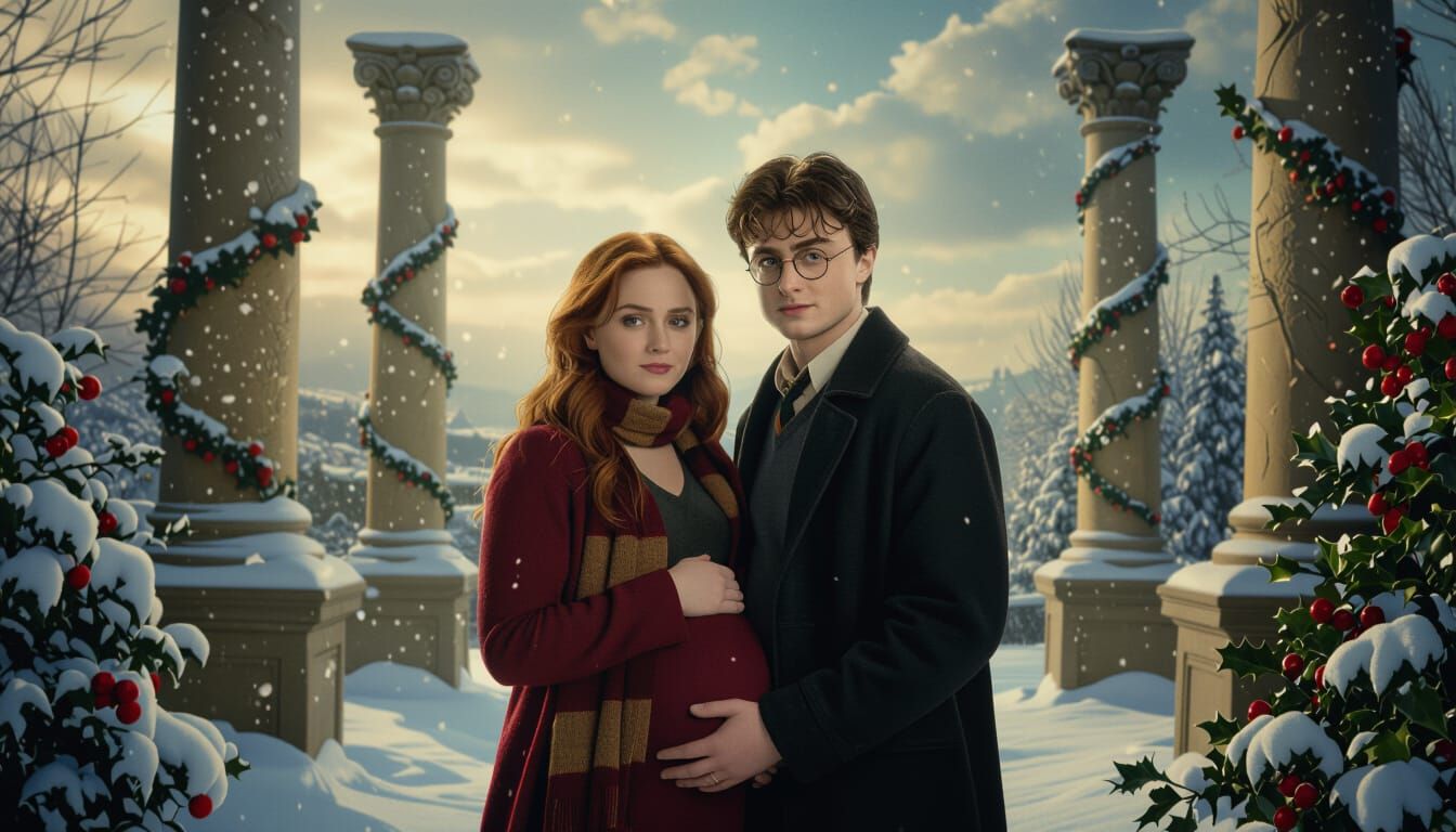 Harry Potter and Ginny in a Dali Dreamscape