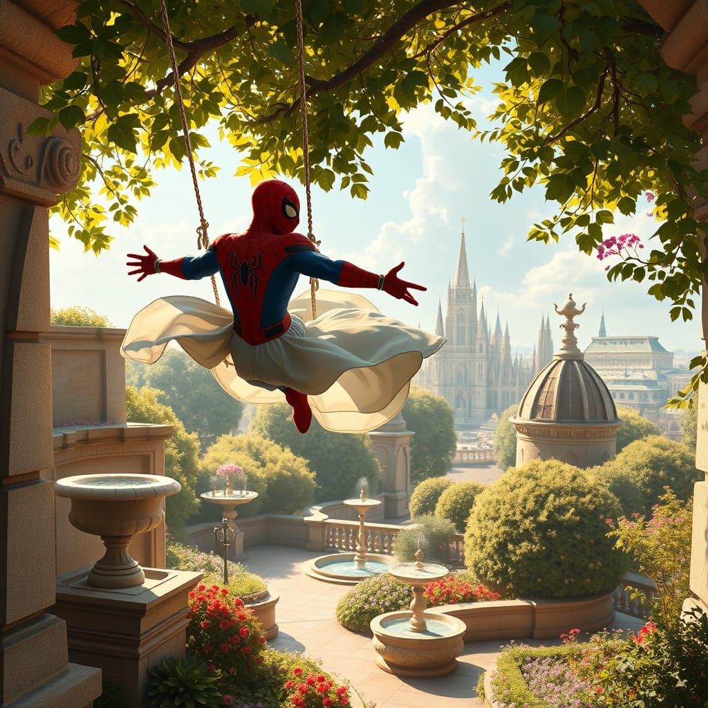 Whimsical Garden Romance in 18th-Century Style