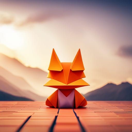 Detailed Origami Paper Folds in 8K Resolution