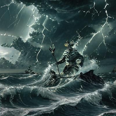 King Neptune Summons a Teal Sea Storm