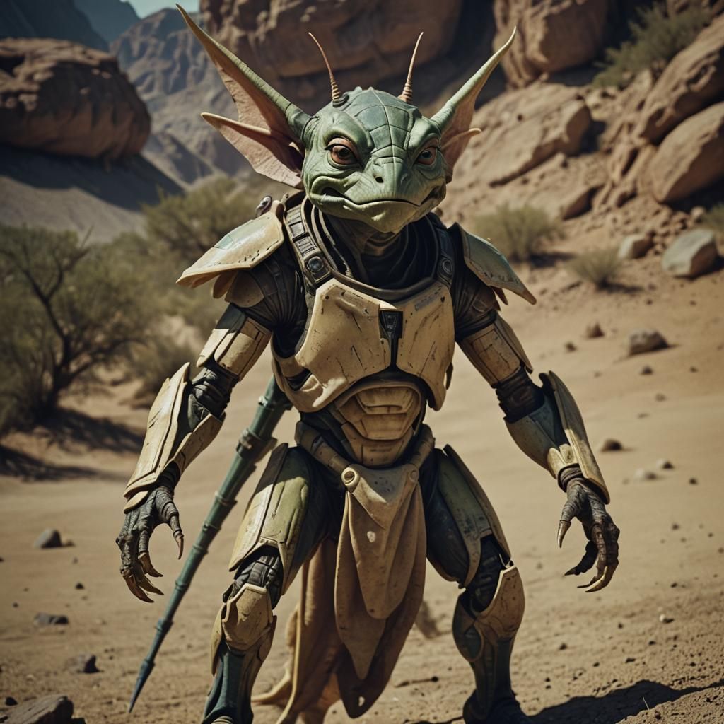 Gungan Grasshopper Hybrid in Cinematic Style