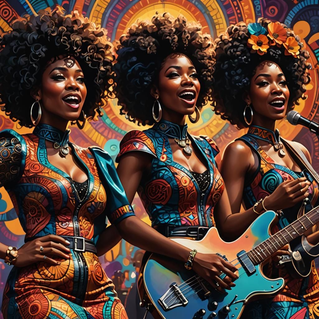 The Three Fates as a 1970s Soul Band