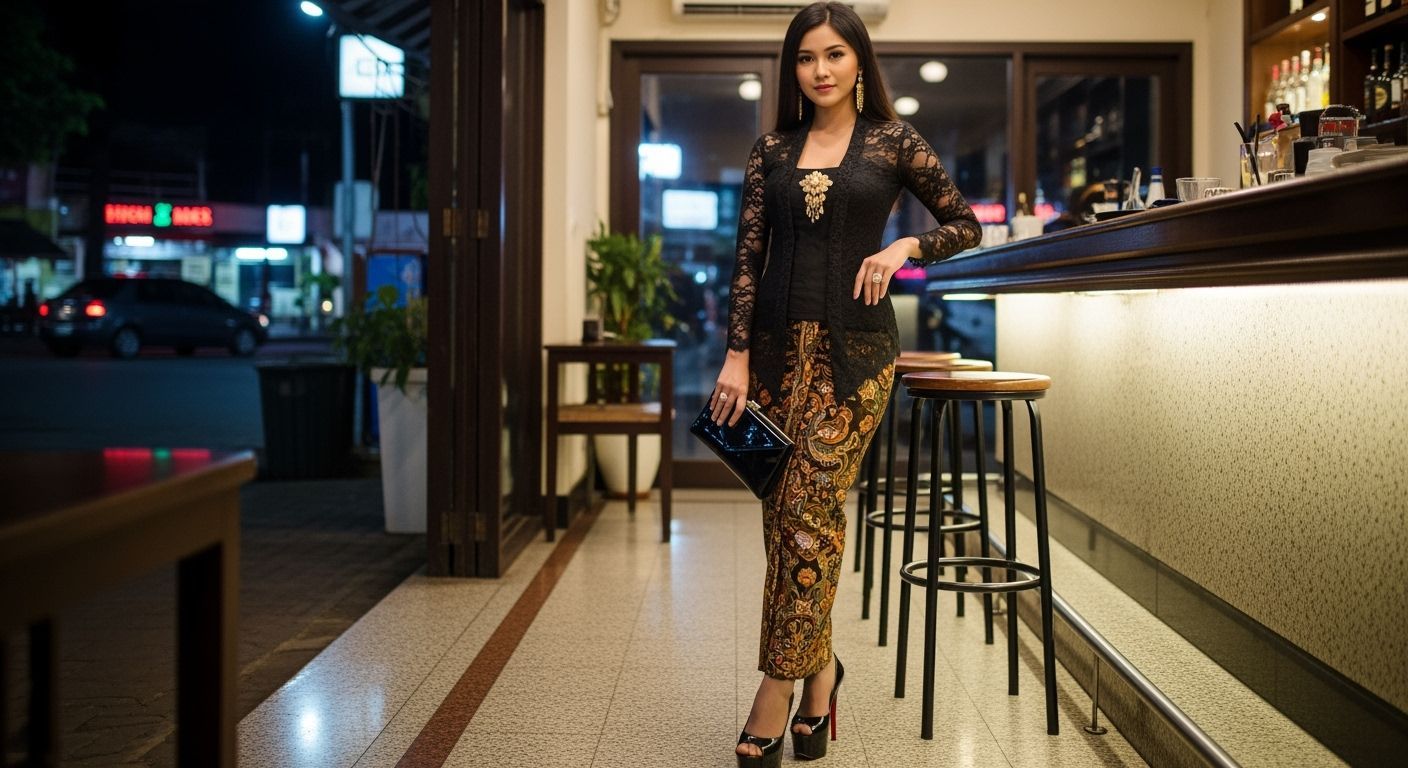 Elegant Javanese Woman in High Fashion Photograph