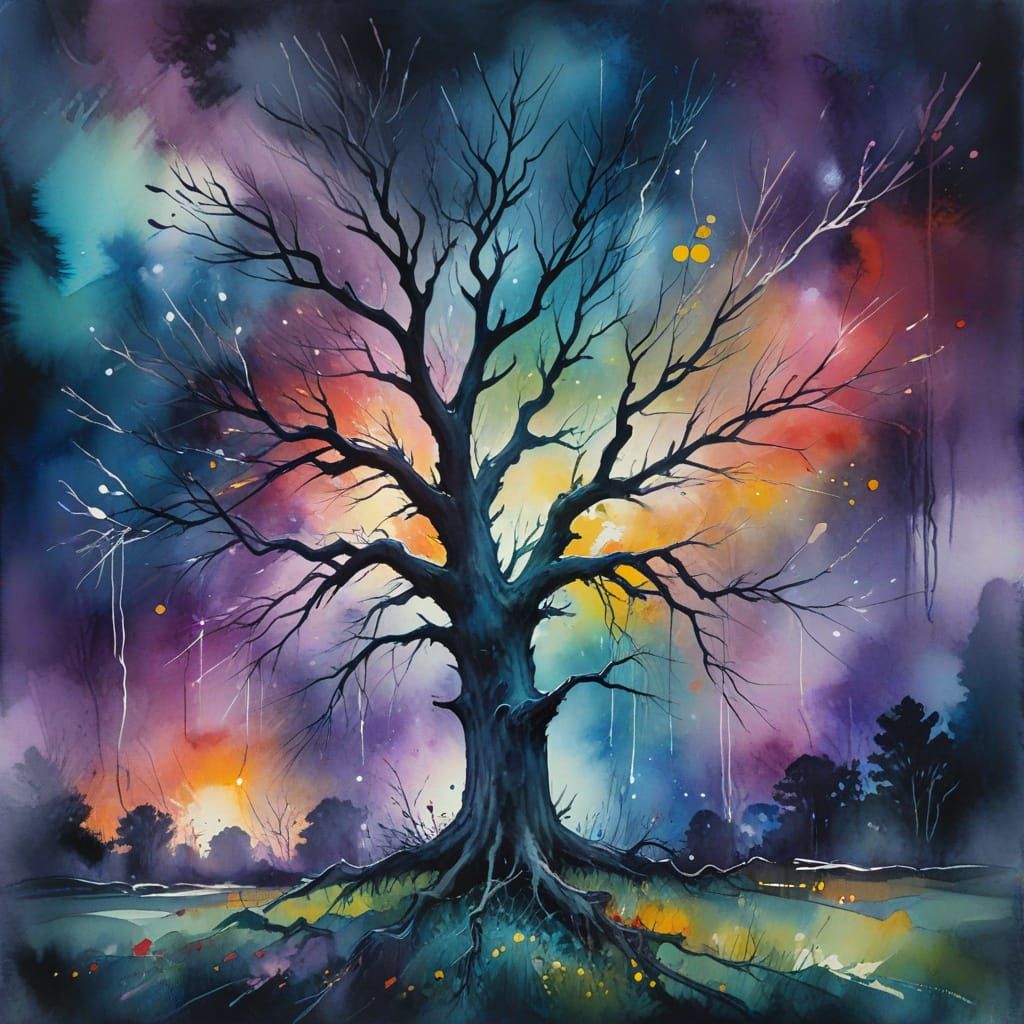 Ethereal Watercolor Surrealism with Expressive Brushstrokes ...