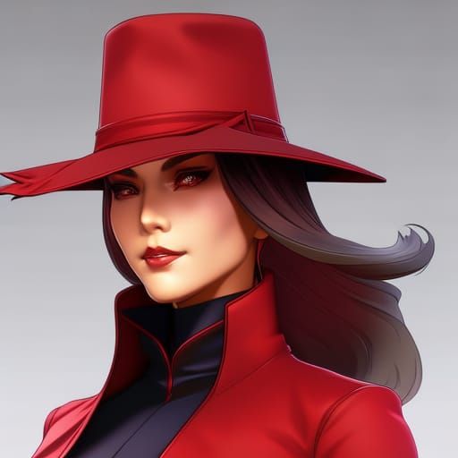 Carmen Sandiego in Cyberpunk Style