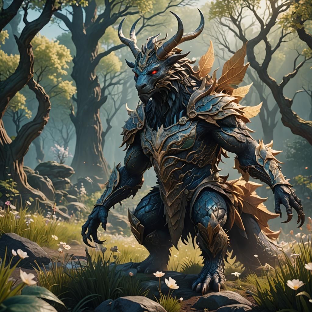 Mythical Creature in Graphic Novel Style