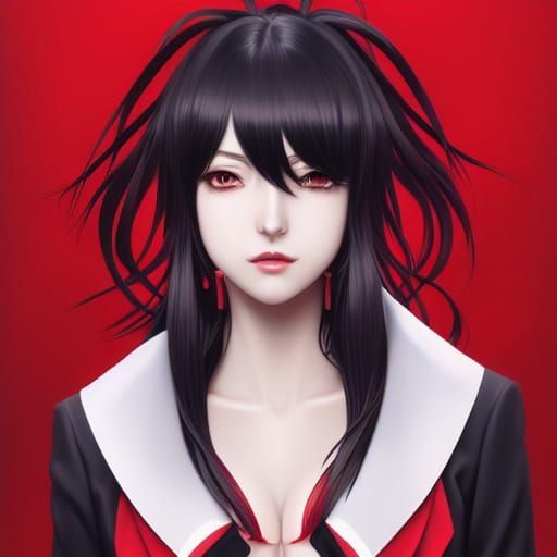 Detailed Portrait of Jabami Yumeko in Art Nouveau Style