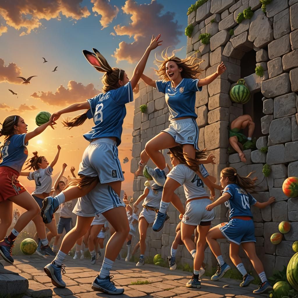 Anarchy Team Celebrates Victory in Surreal Sunset