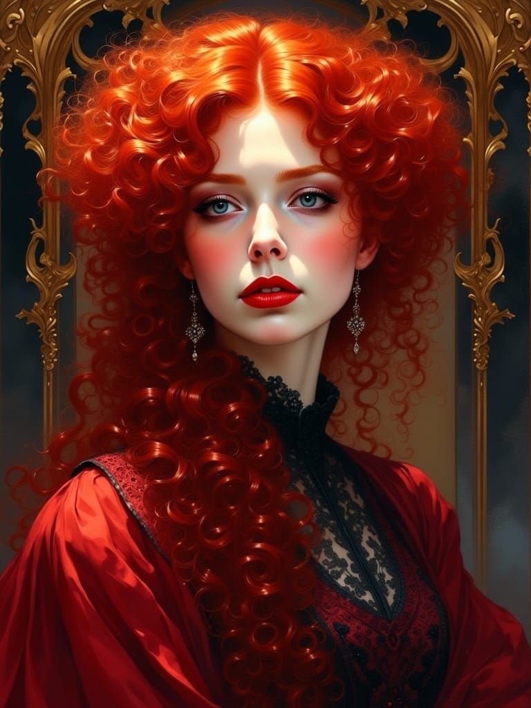 Victorian Vampire Portrait in Dreamy Vignettes