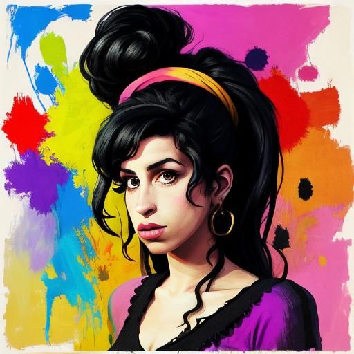 Abstract Portrait with Complementary Colors