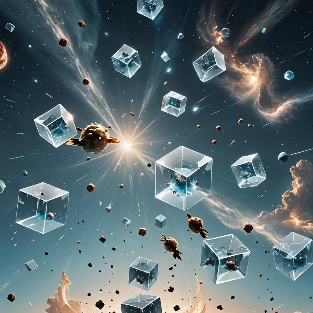 Transparent Cubes and Duck Heads in Space