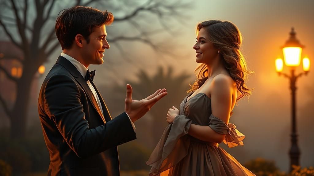 Romantic Couple's Tender Moment in Renaissance Style