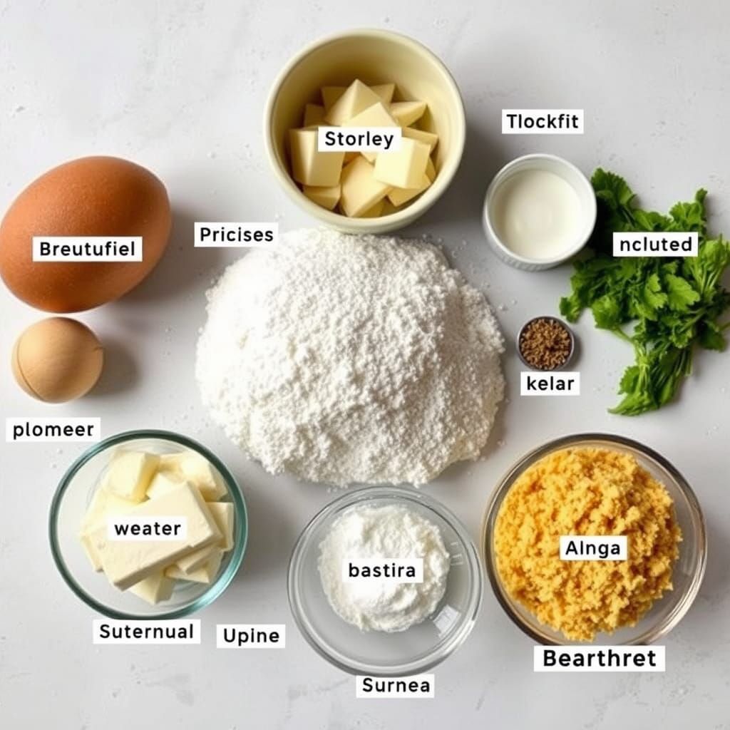 Artistic Still Life of Bread Ingredients in a Modern Kitchen