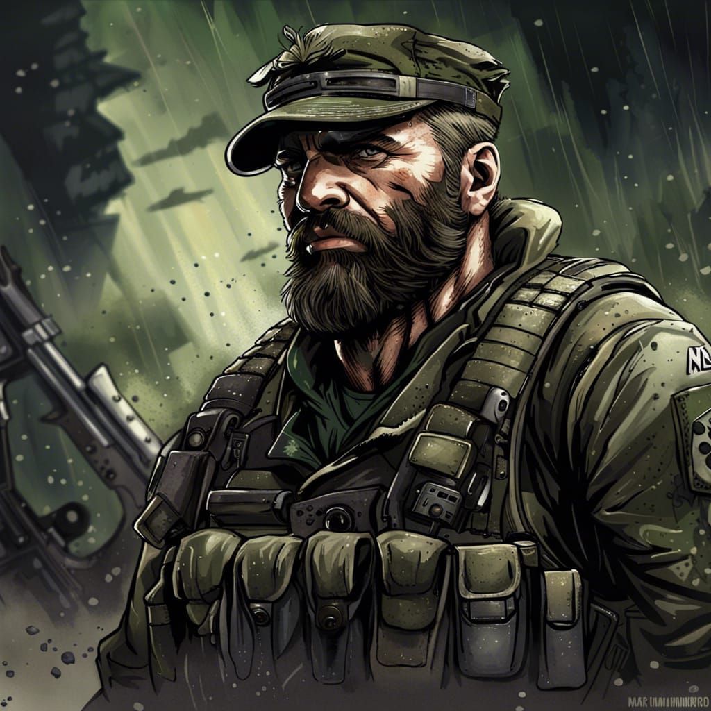 Captain Price in Comic Book Style