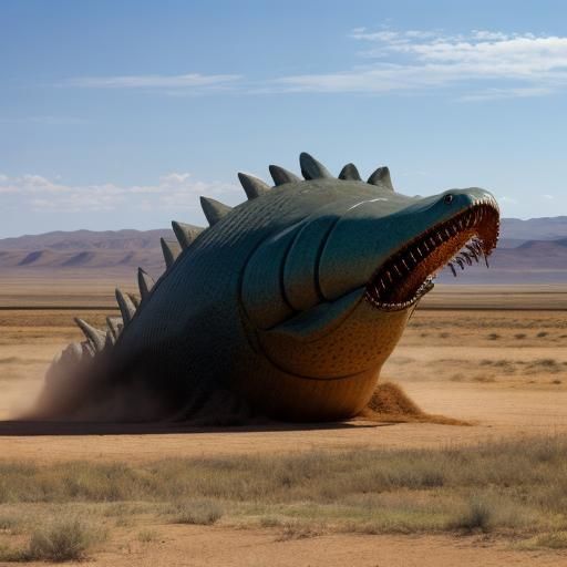 a graboid coming out of the ground