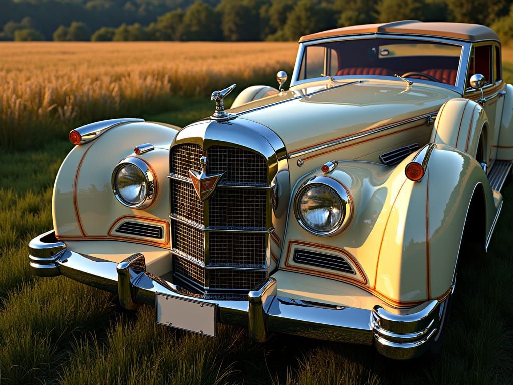 1978 Custom Car in Vermont Landscape