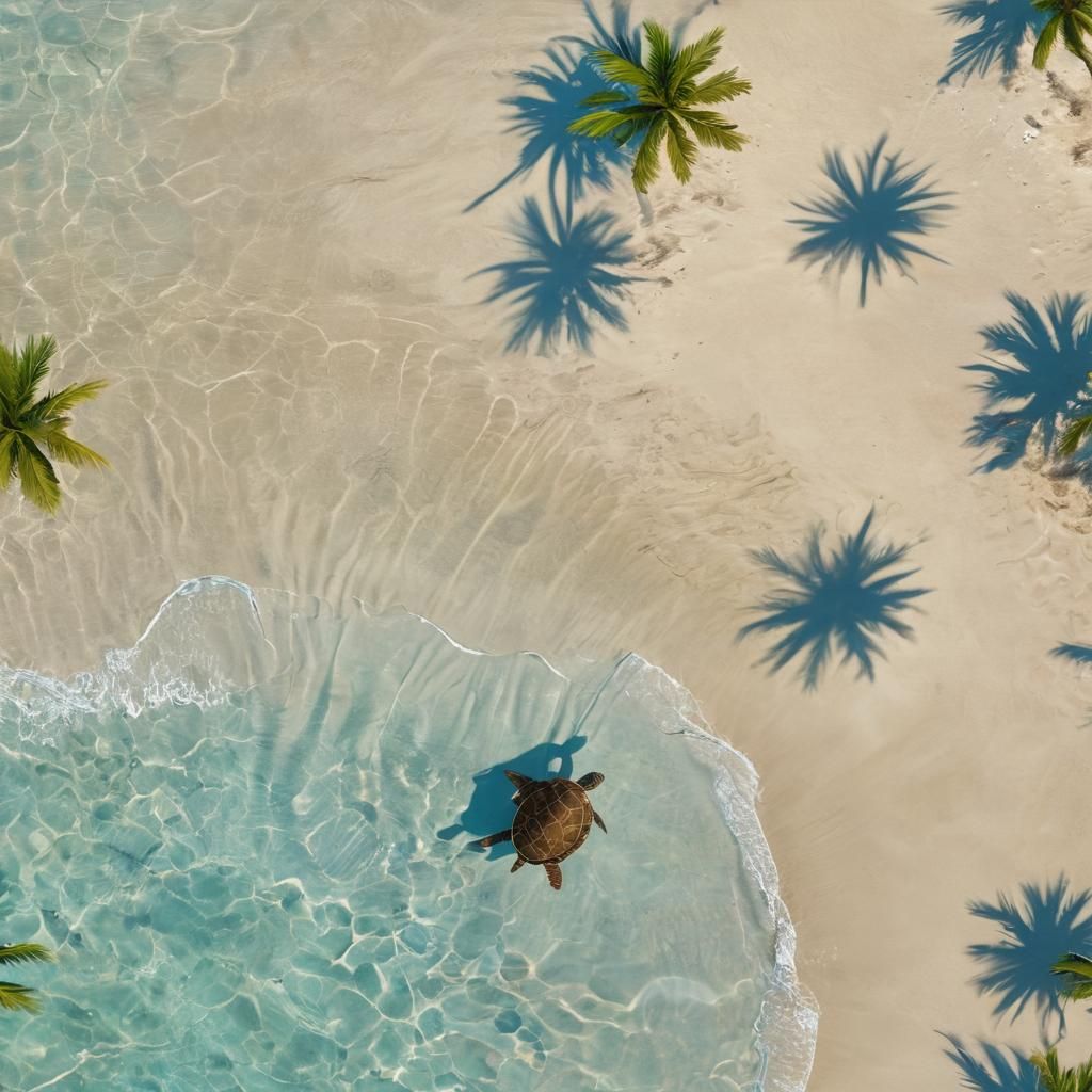 Turtle Paradise: Vibrant Seascape Concept Art