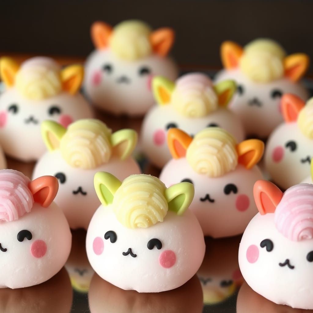 Whimsical Mochi Zorros in Vibrant Pastels