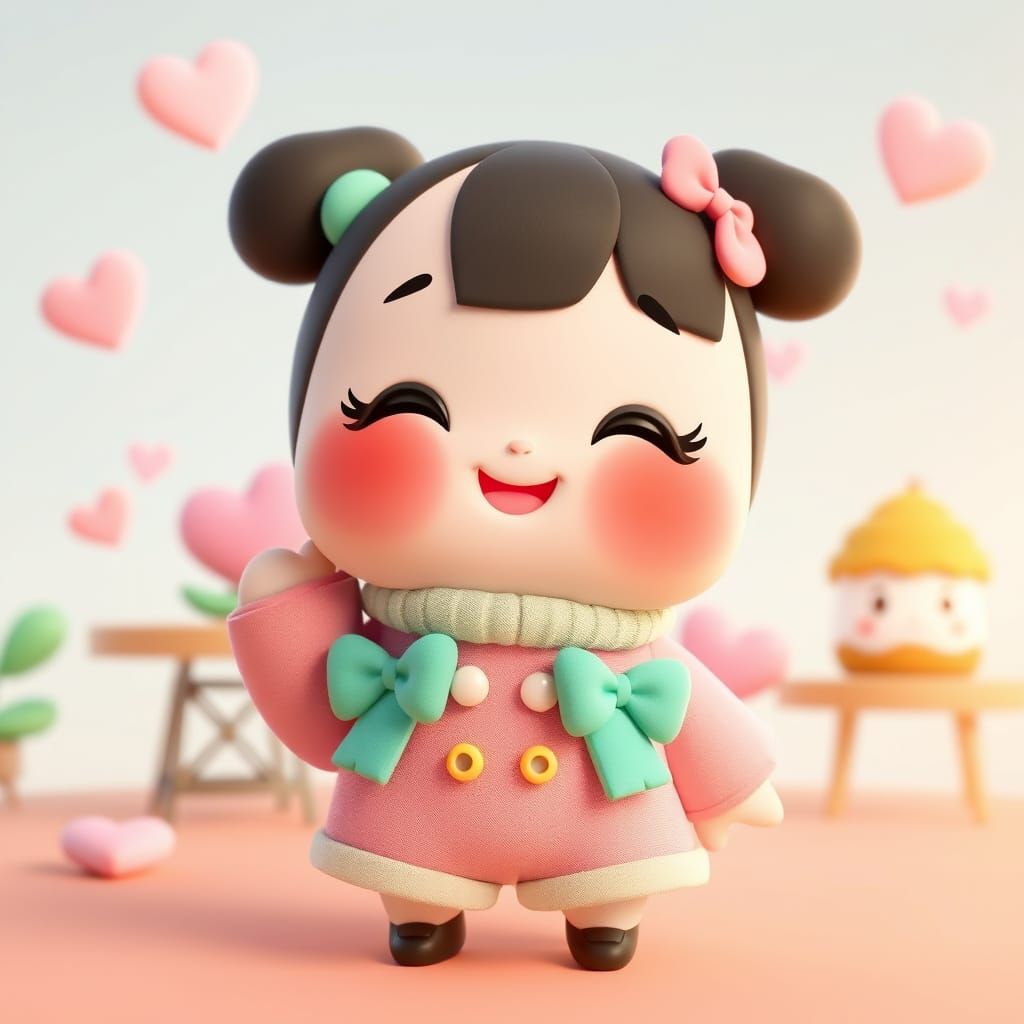 Cute Kawaii Character Design in Pastel Colors