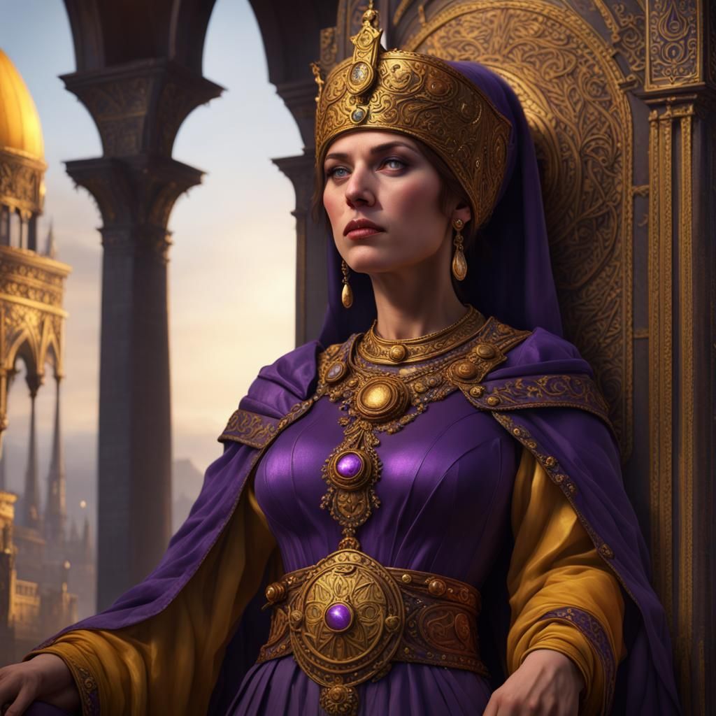Byzantine Empress Theodora: Dark Fantasy Art