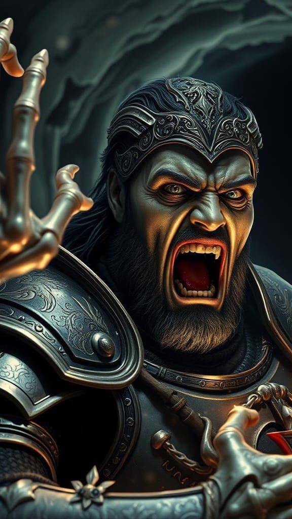 Knight Pulled into Black Hole by Skeletal Hands