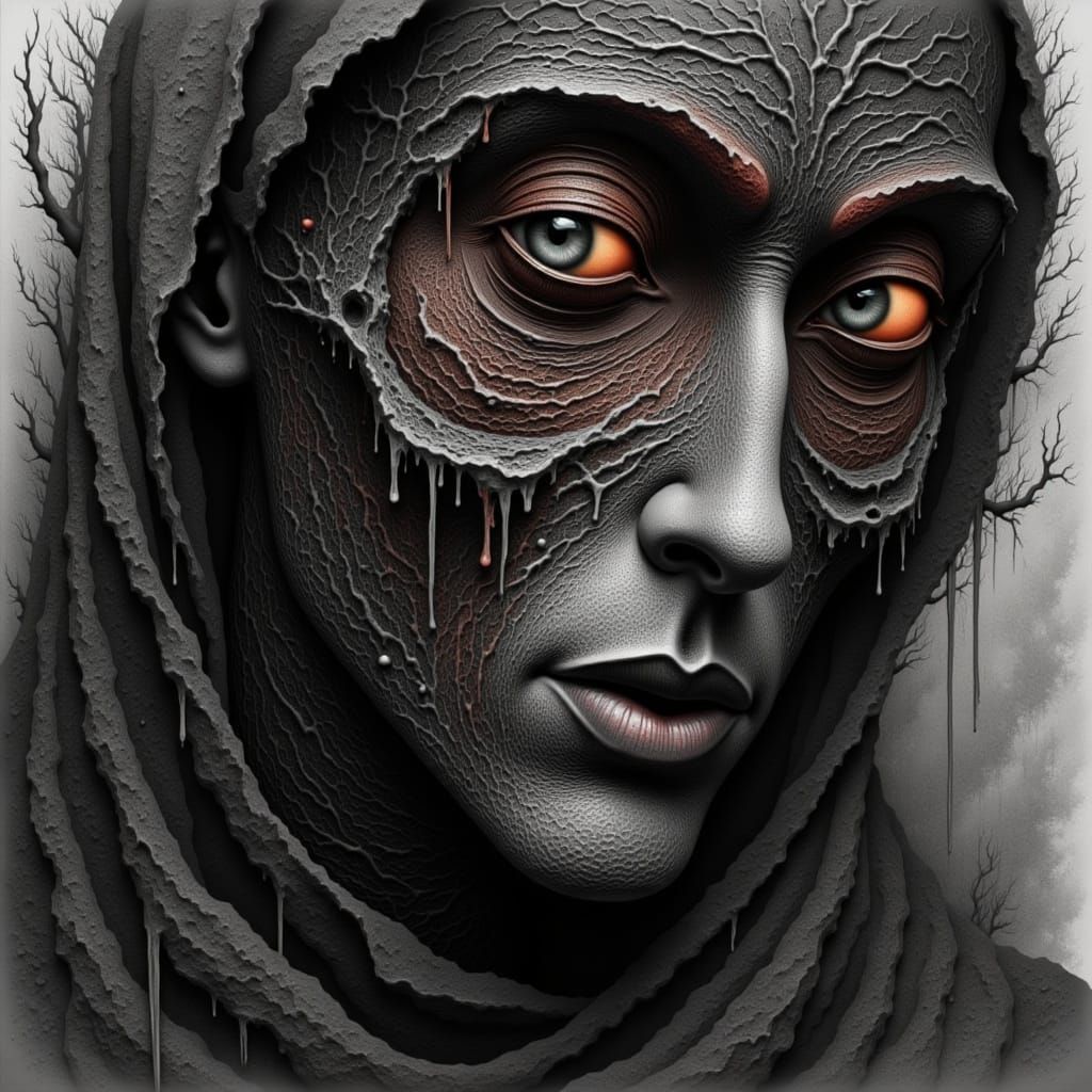 Moody Figures Emerging from Shadows with Pastel Textures