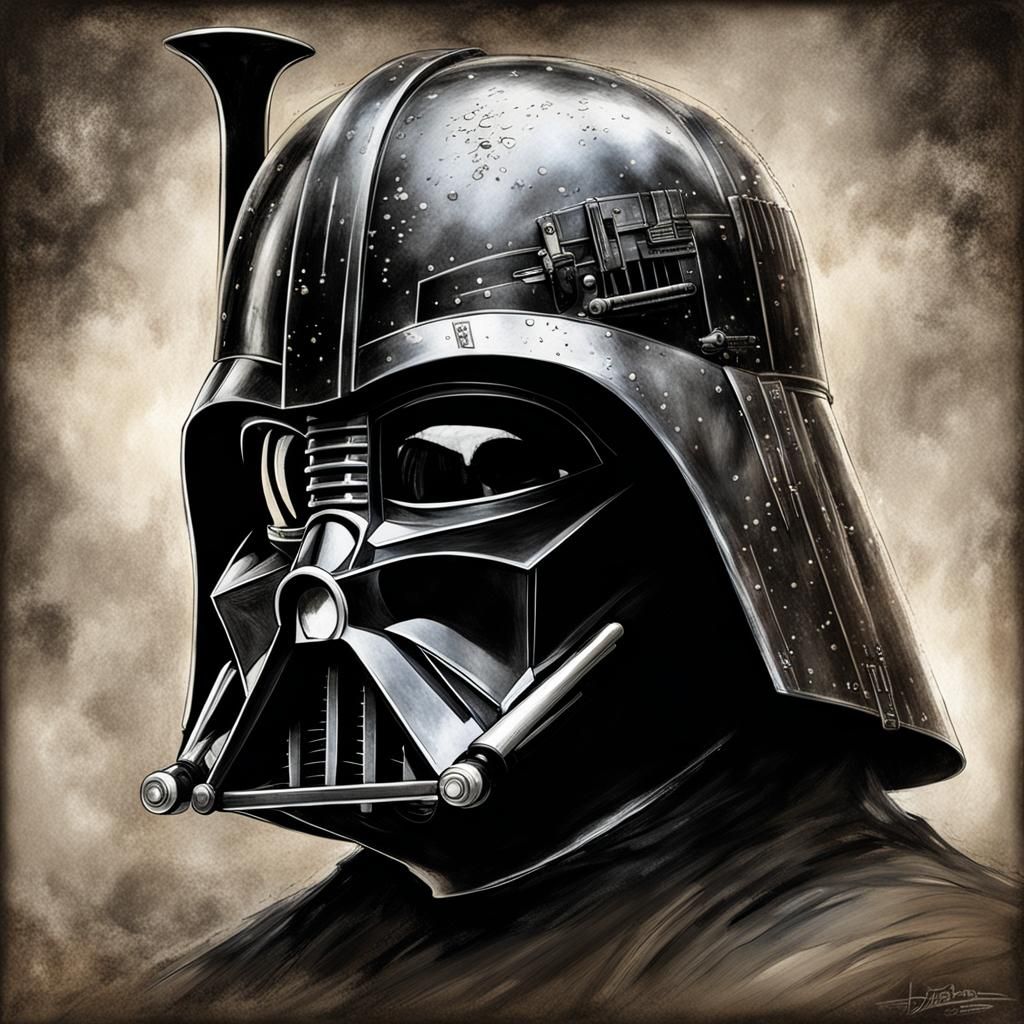 Darth Vader Helmet in Dark Fantasy Style