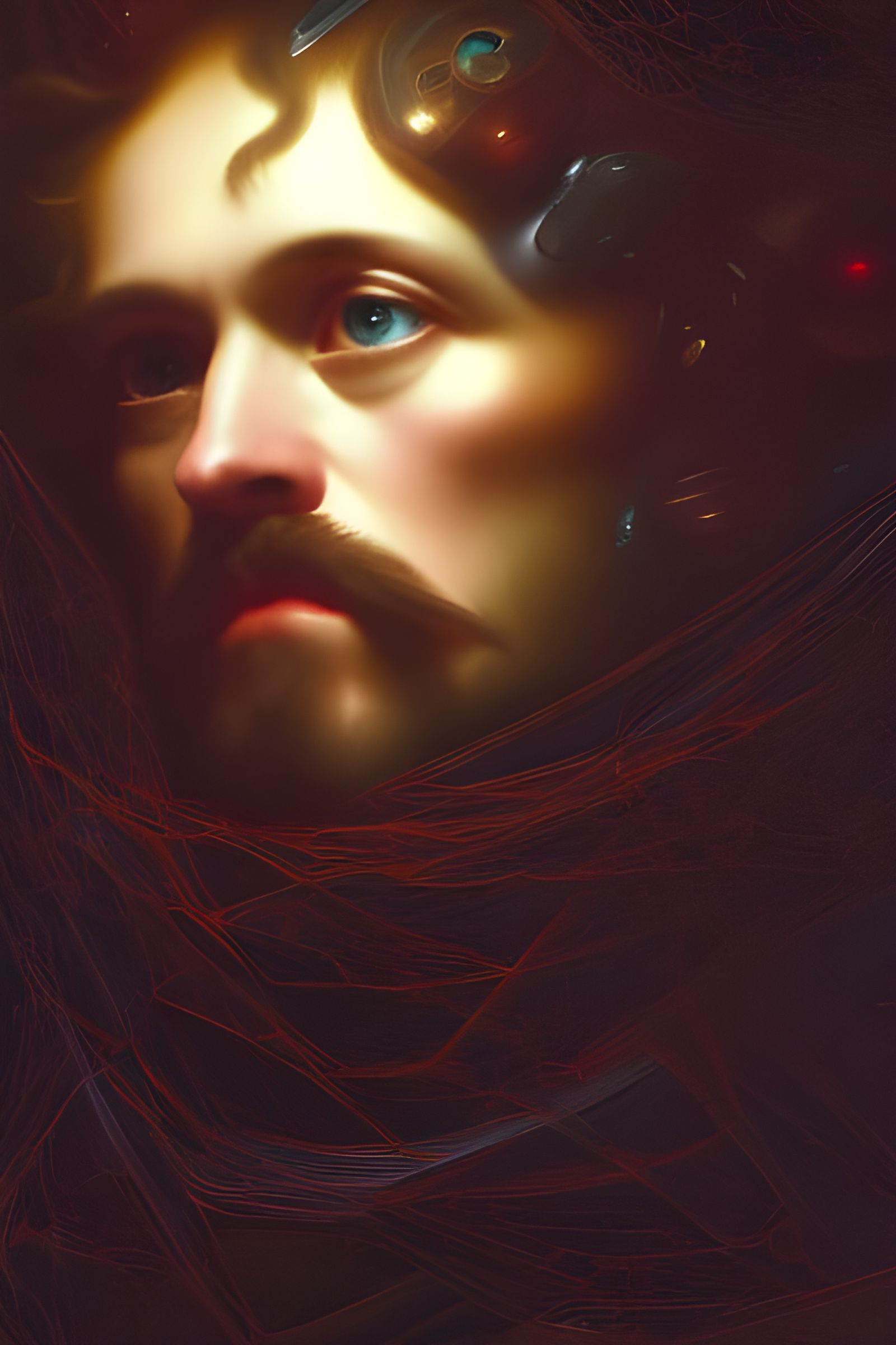 Future Man: Hyperdetailed Cyberpunk Action Painting