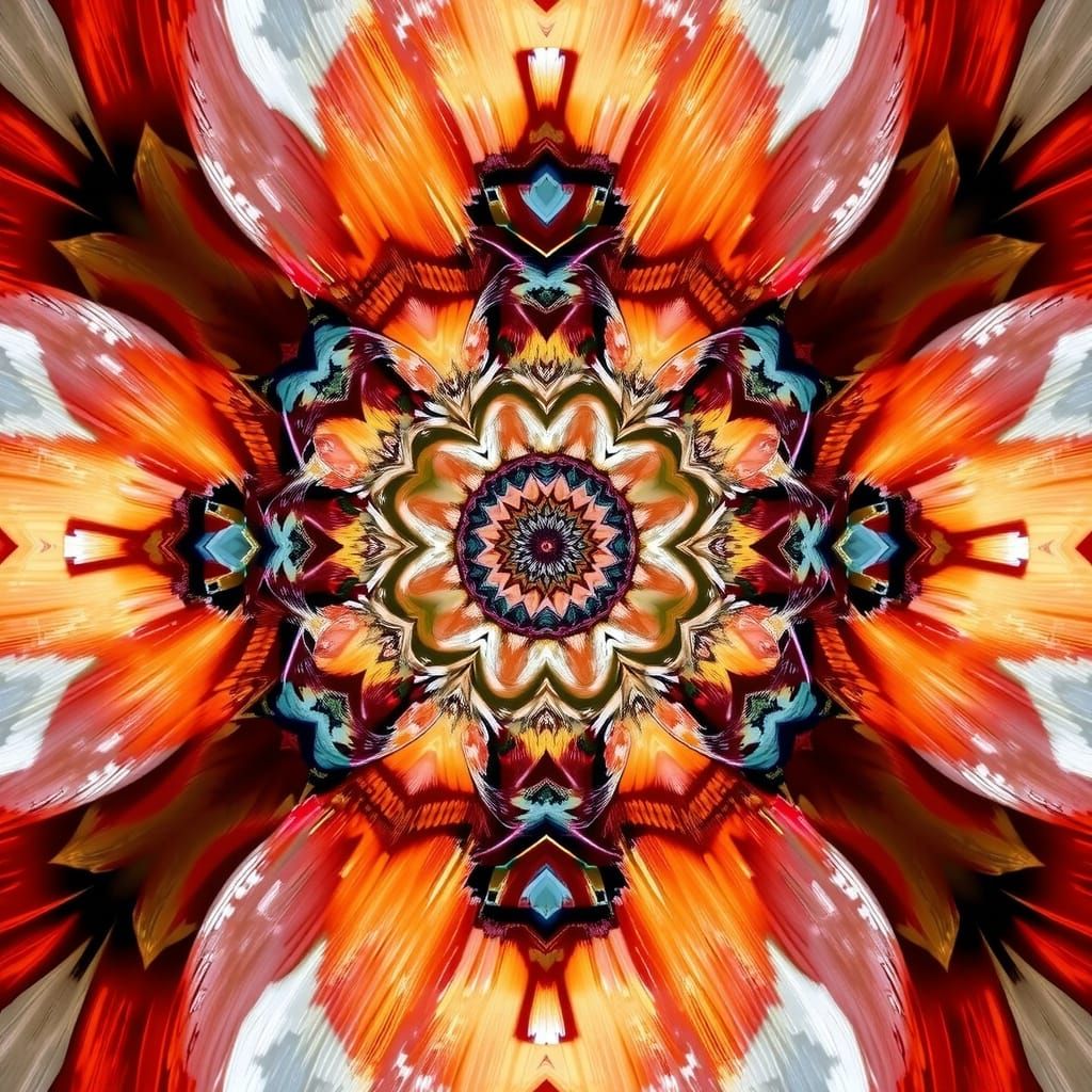 Fractals in Harmony: Delicate Petals and Feathers Unite in S...