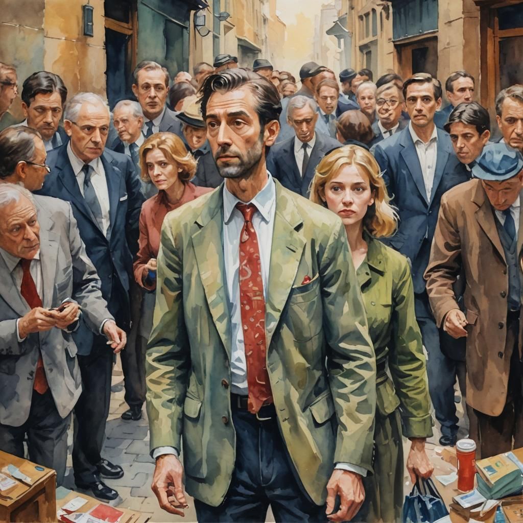 Deceitful Lies in Gouache and Watercolor Style