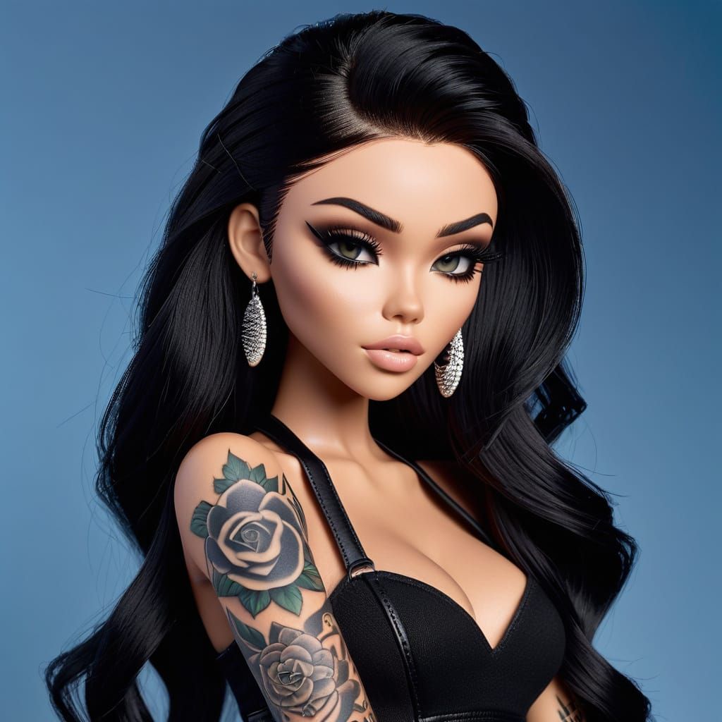 Edgy Feminine Beauty in Photorealistic Style