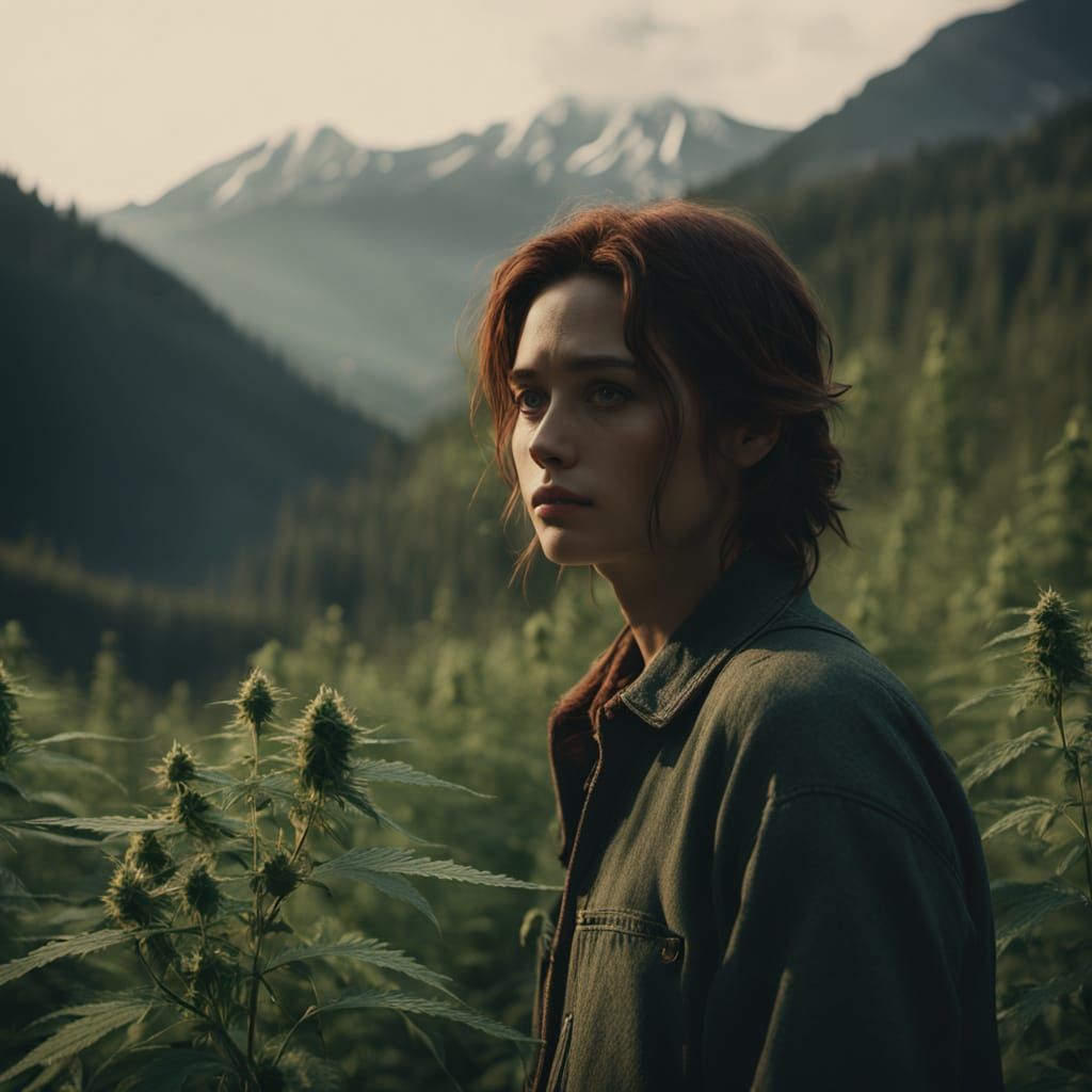 Ethereal Creator Amidst Burning Kush Mountains