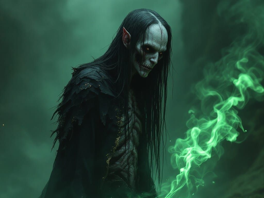Ethereal Elvish Being in Dark Fantasy Art