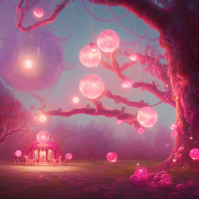 Pink Bubblegum Treehouse: A Sci-Fi Fantasy Masterpiece