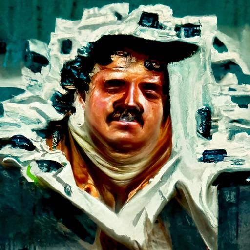 Pablo Escobar Oil Painting by James Gurney