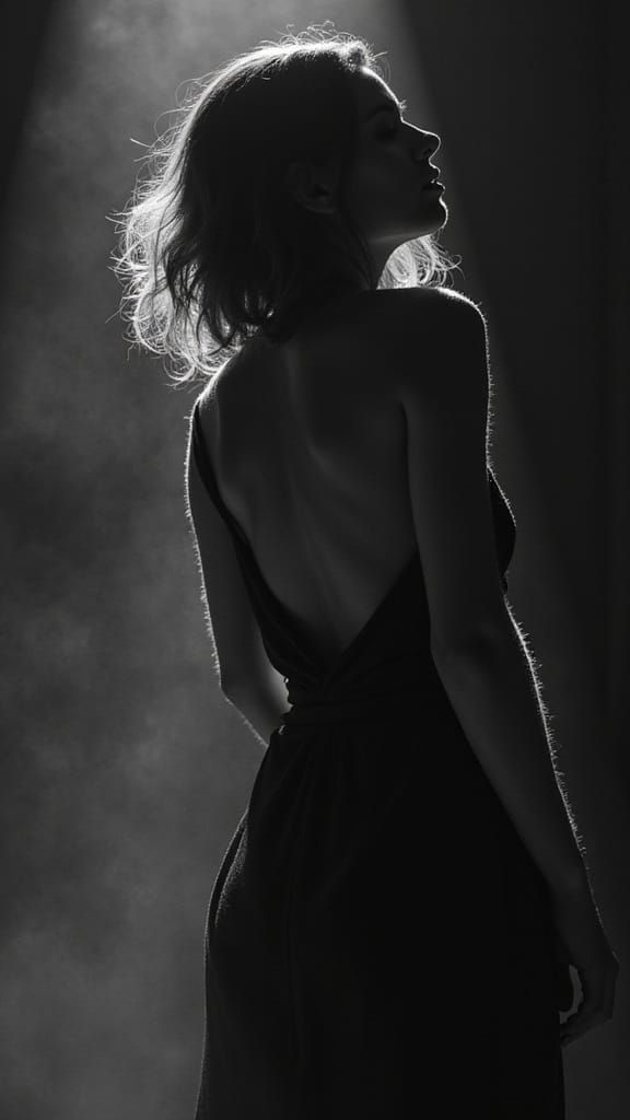 Surreal Lady in Chiaroscuro Style