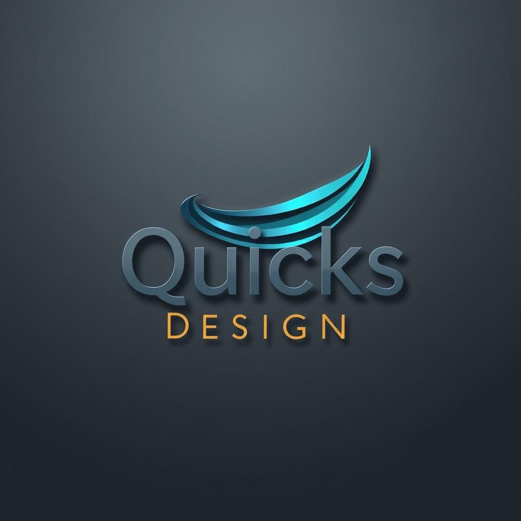 Elegant Logo Design for Quicks Designs in 3D Style