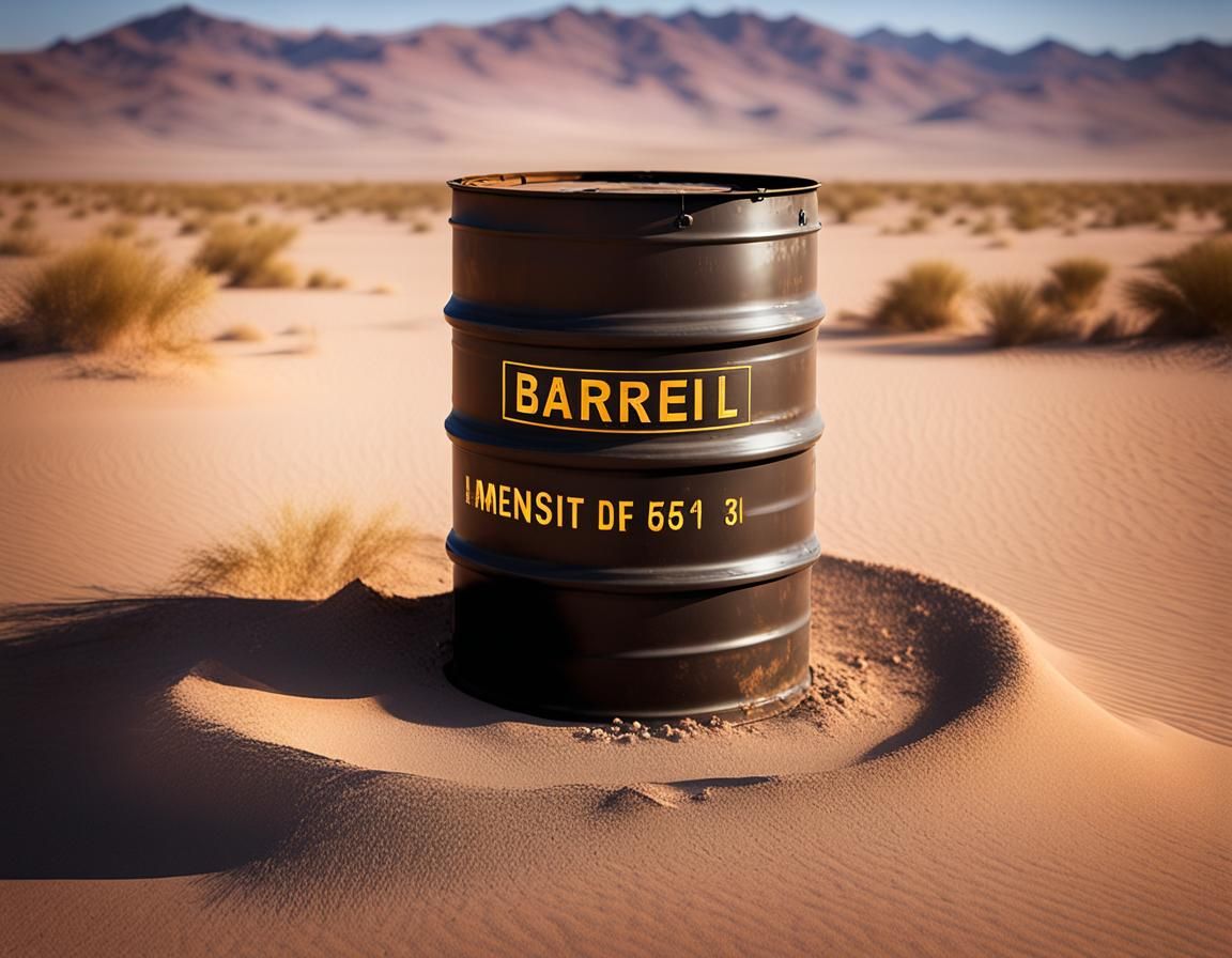 Oil Barrel at Area 51: 3D Text Art
