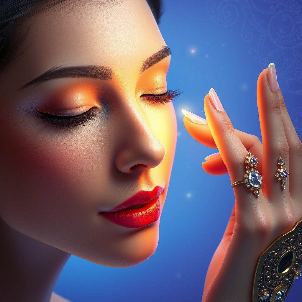 Goddess Initiates Magical Transformation with Ethereal Glow