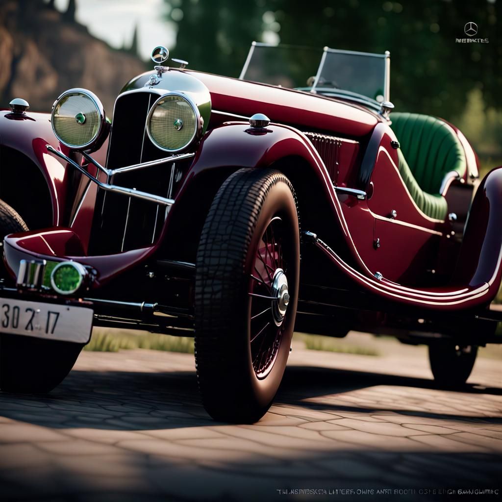 1937 Mercedes Benz SSK in Cinematic 3D Rendering