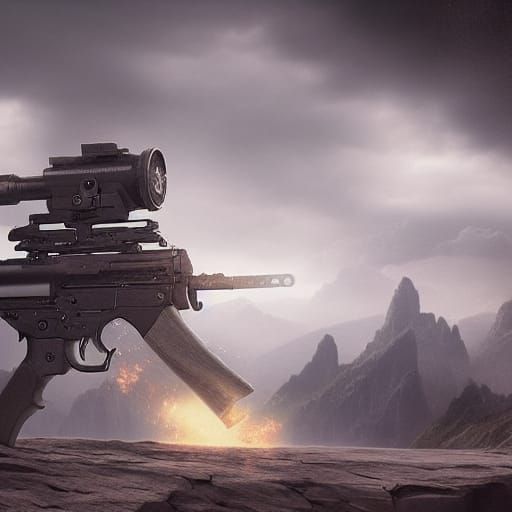 Epic Gun: Cinematic Digital Matte Painting