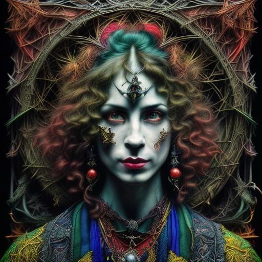 Photorealistic Surrealist Artwork in Triadic Colors