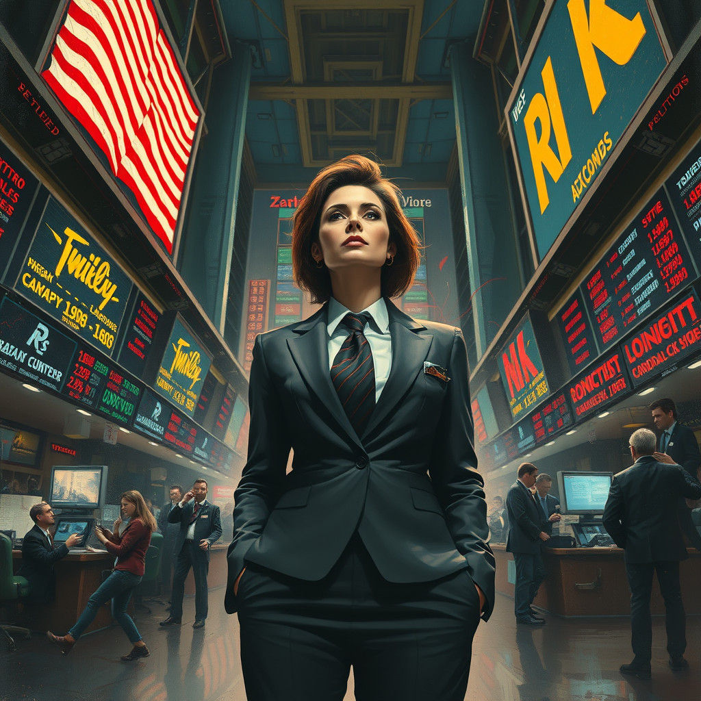 Stock Market Crash: Dramatic Trading Floor Scene