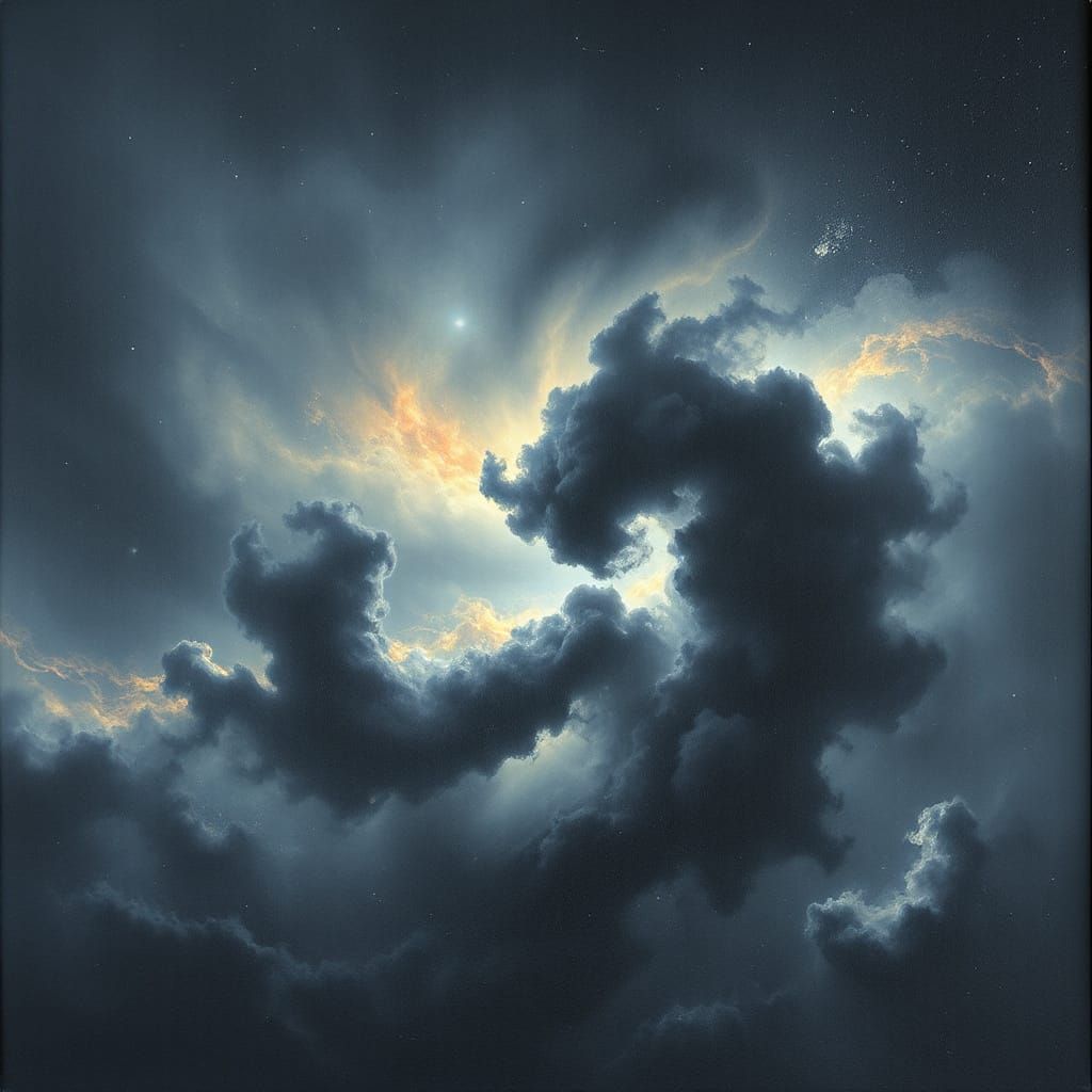 Cosmic Void of Boredom and Fatigue in Abstract Expressionist...