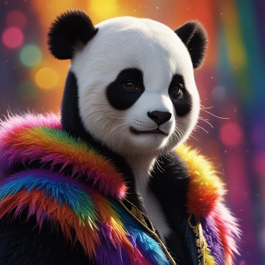 Natalie Portman as Panda: Hyperrealistic Digital Art